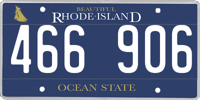 RI license plate 466906