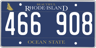 RI license plate 466908