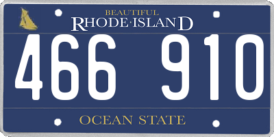 RI license plate 466910