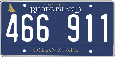 RI license plate 466911