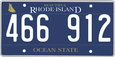 RI license plate 466912