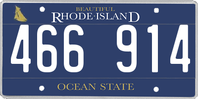 RI license plate 466914