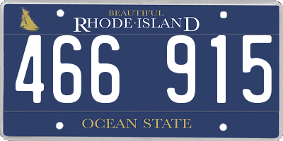 RI license plate 466915