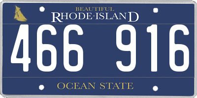 RI license plate 466916
