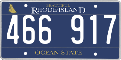 RI license plate 466917