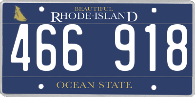 RI license plate 466918