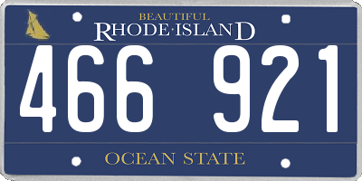 RI license plate 466921