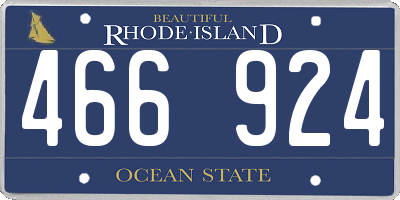 RI license plate 466924