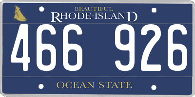 RI license plate 466926