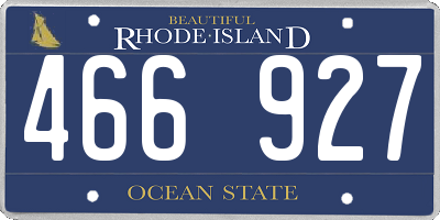 RI license plate 466927