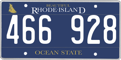 RI license plate 466928
