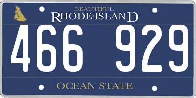 RI license plate 466929