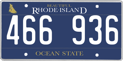 RI license plate 466936