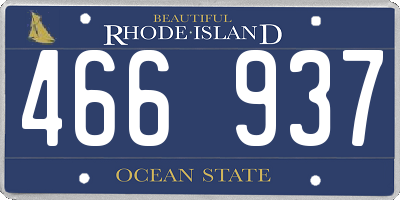 RI license plate 466937