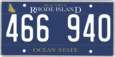 RI license plate 466940
