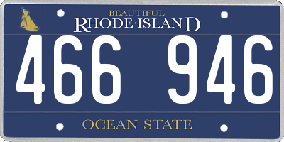 RI license plate 466946