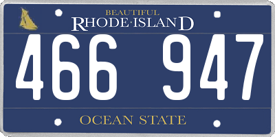 RI license plate 466947
