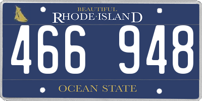 RI license plate 466948