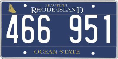 RI license plate 466951