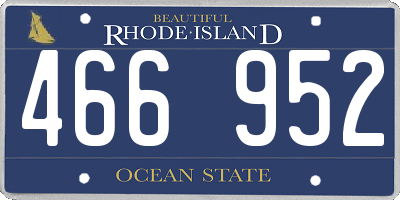 RI license plate 466952