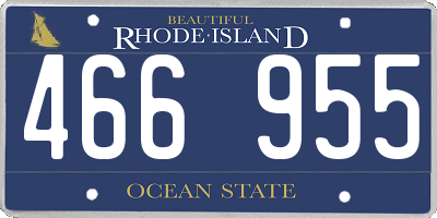 RI license plate 466955