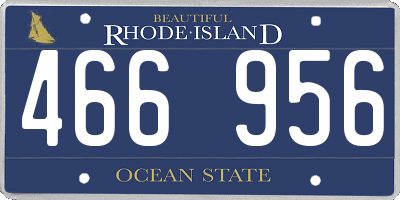 RI license plate 466956