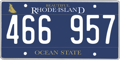 RI license plate 466957