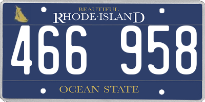 RI license plate 466958