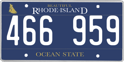 RI license plate 466959