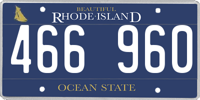 RI license plate 466960