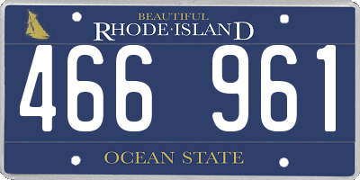 RI license plate 466961