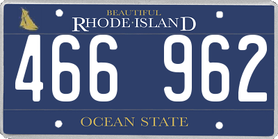 RI license plate 466962