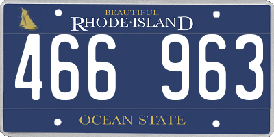 RI license plate 466963