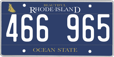 RI license plate 466965