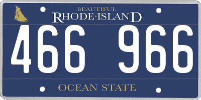 RI license plate 466966
