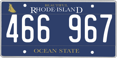 RI license plate 466967