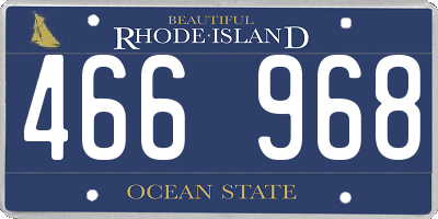 RI license plate 466968