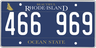 RI license plate 466969