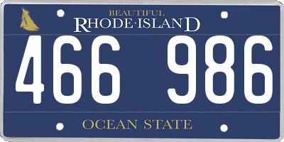 RI license plate 466986