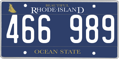 RI license plate 466989