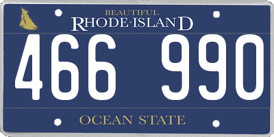 RI license plate 466990