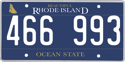 RI license plate 466993