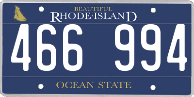RI license plate 466994