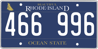 RI license plate 466996