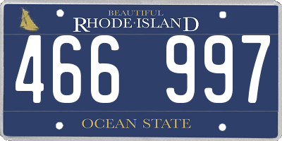 RI license plate 466997