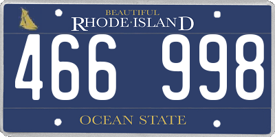 RI license plate 466998