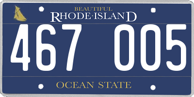 RI license plate 467005