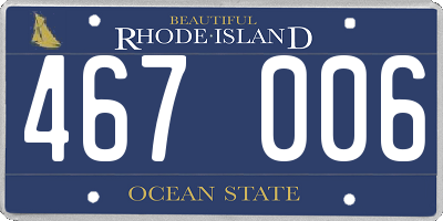 RI license plate 467006