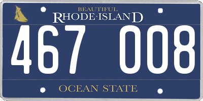 RI license plate 467008