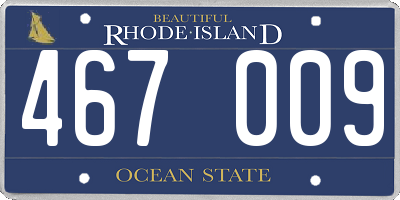 RI license plate 467009